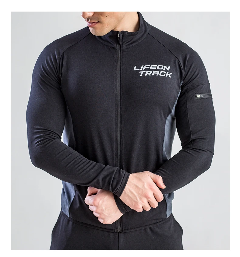 Giacca da corsa invernale giacca sportiva da uomo fitness palestra allenamento cappotto da arrampicata all'aperto ciclismo abbigliamento sportivo uomo top ad asciugatura rapida