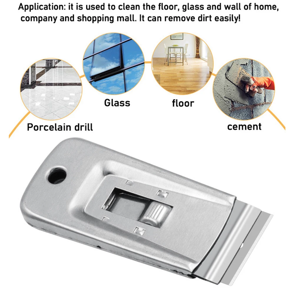 Multi-Purpose Scraper Set Steel Single Edge Blade Scraper Window Clean Paint Tool With 10 Blades