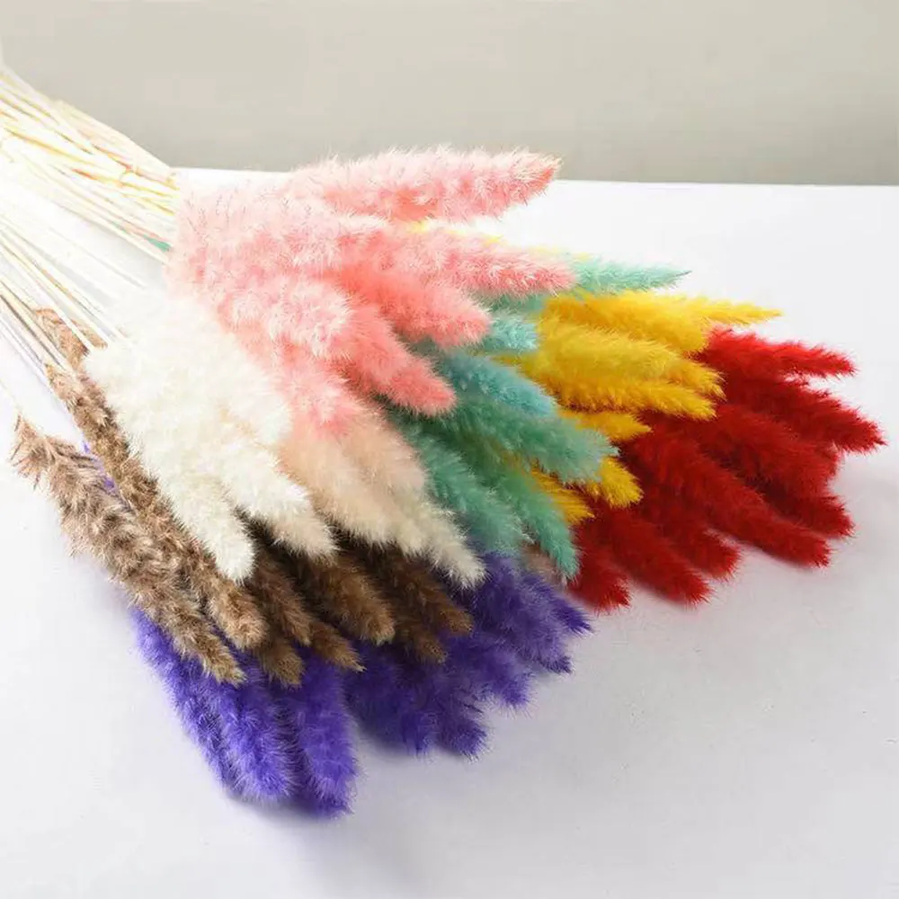 Dried Flowers Small Reeds Home Decoration Artificial Plant Branches Dandelion Fake Wedding Arrangement Vase Multicolor