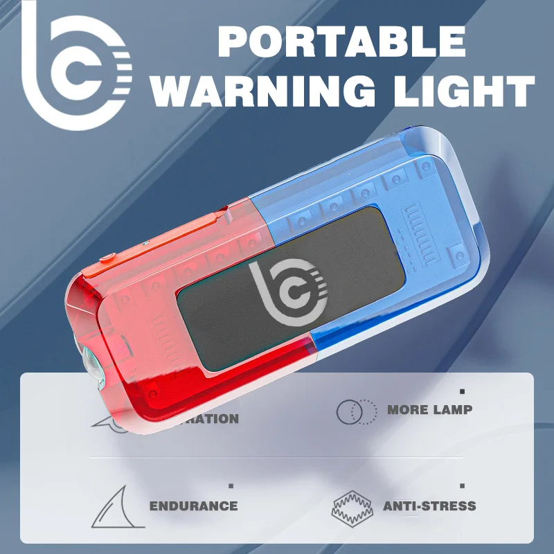 LED Red Blue Multifunction Clip Flashing Warning Safety Shoulder Police Light Build-In Battery 200M Invisable  Emergency lamp