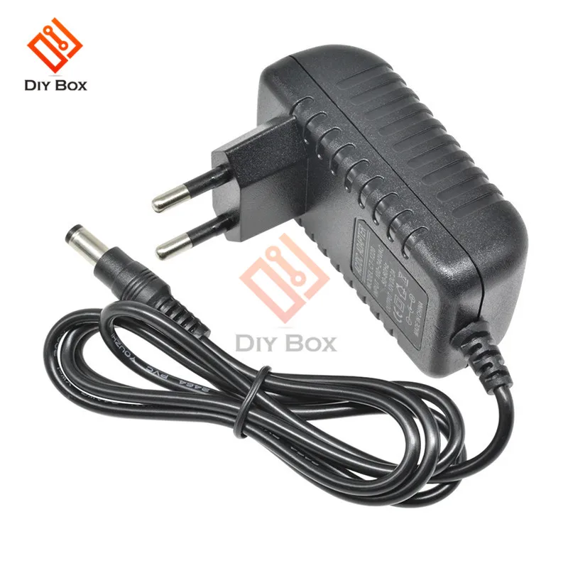 AC 100 -240V DC 12V 2A  EU US Plug power Adapter supply Converter Charger 5.5*2.1mm Interface Line length 1m