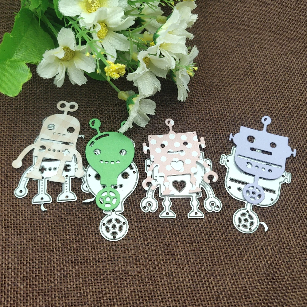 Robot combination Shaker Metal Cutting Dies Stencils For DIY Scrapbooking Decorative Embossing Handcraft Die Cutting Template