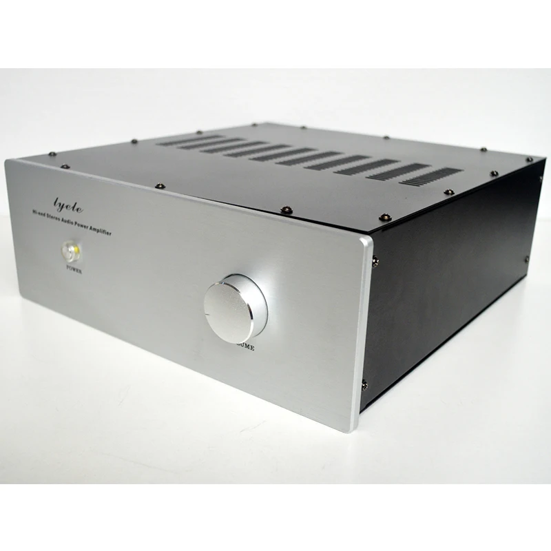 KYYSLB 320*115*387MM A3211 Aluminum Panel Amplifier Chassis Box House DIY Enclosure with Feet Screws Amplifier Case Shell
