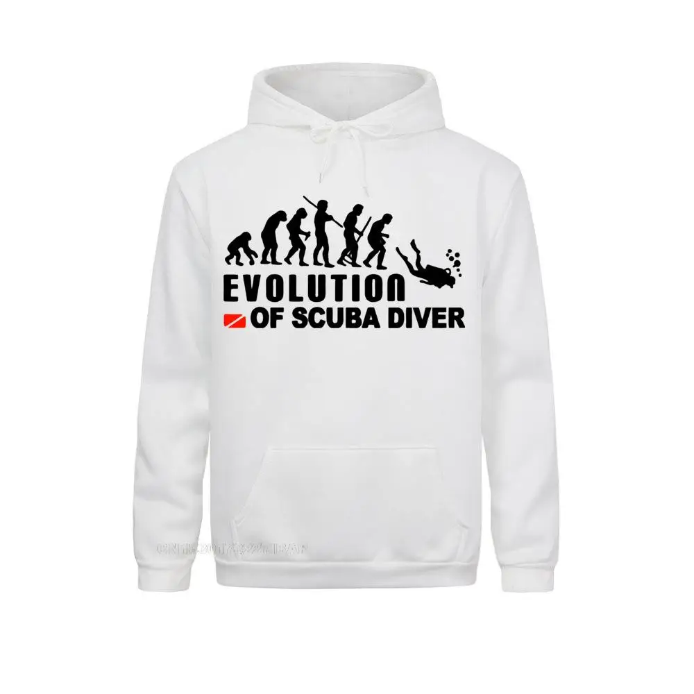 Evolution Of Scuba Diver Dive Down Flag Dive Funny Black Sportswear Mens New Designs Cotton Harajuku Hoodies Wholesale Top