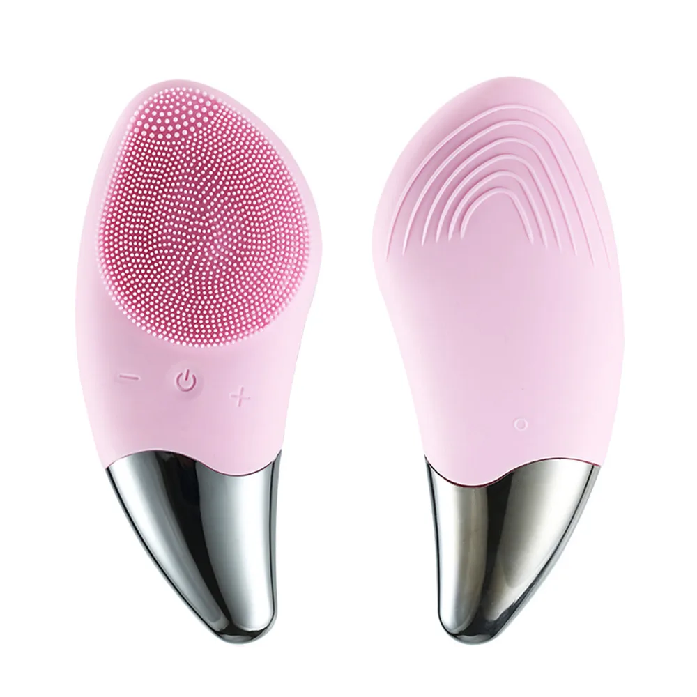 Ultrasonic Electric Silicone Face Cleanser Instrument Wash Brush Pore Cleaning Facial Vibration Massage Relax Skin Care Tool