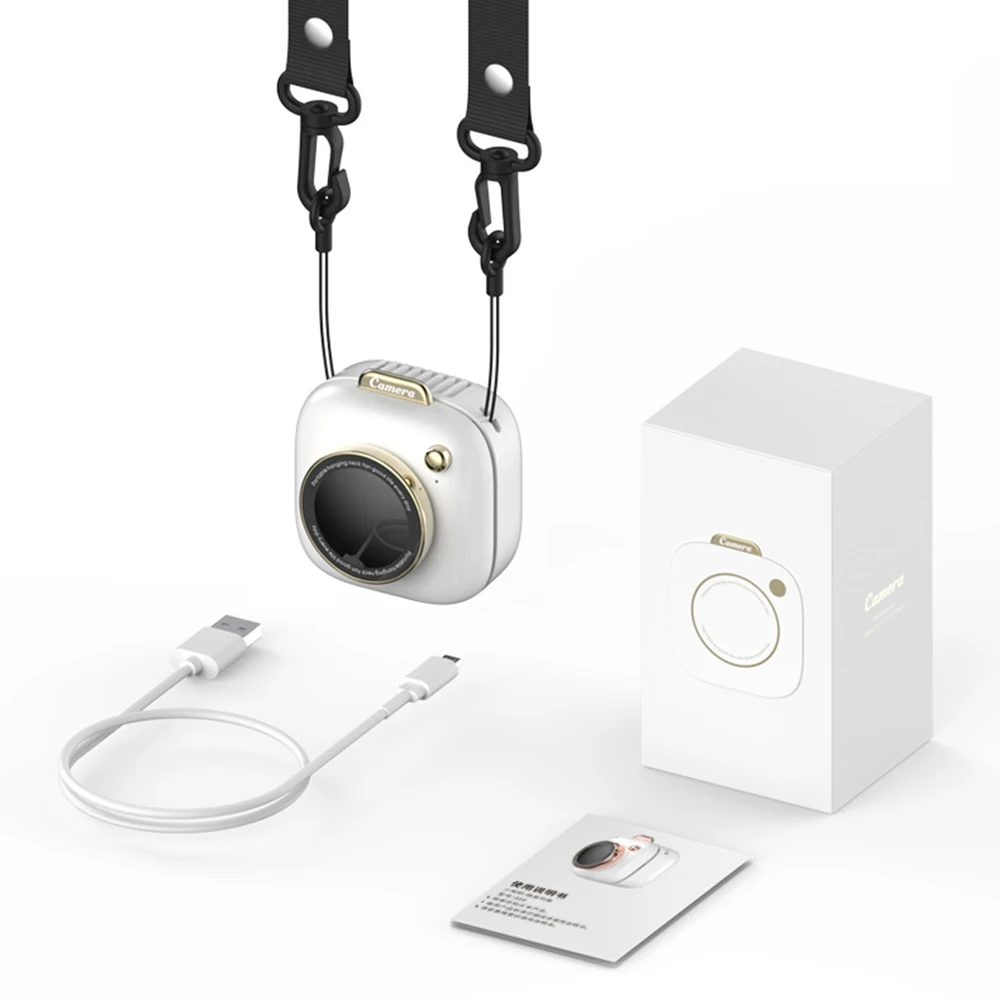 Ventilador de Clip de cintura para collar, cámara de 90g, 3 velocidades, recargable, para colgar en el cuello, Mini ventilador portátil para cinturón deportivo, refrigerador para exteriores