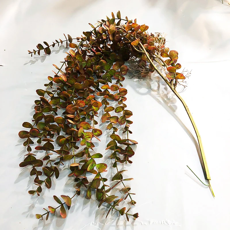 104 cm gefälschte Eukalyptus Rattan künstliche Pflanzen Rebe Kunststoff Baum Zweig Wandbehang Blätter für Haus Garten Outdoor Hochzeit Dekor – Detail 10