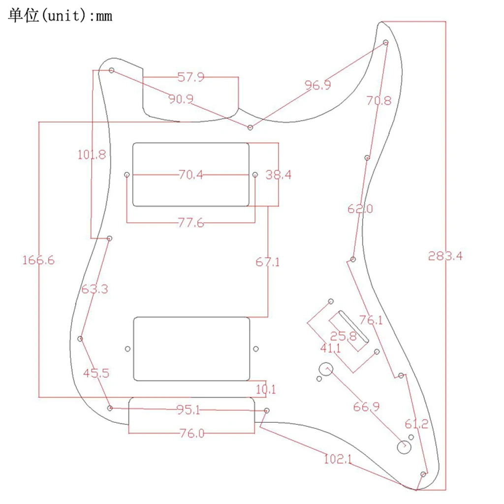 Golpeador de guitarra de 2 capas para Jazz JB, placa de rascar con 11 agujeros de Tornillo de montaje, accesorios de guitarra negros