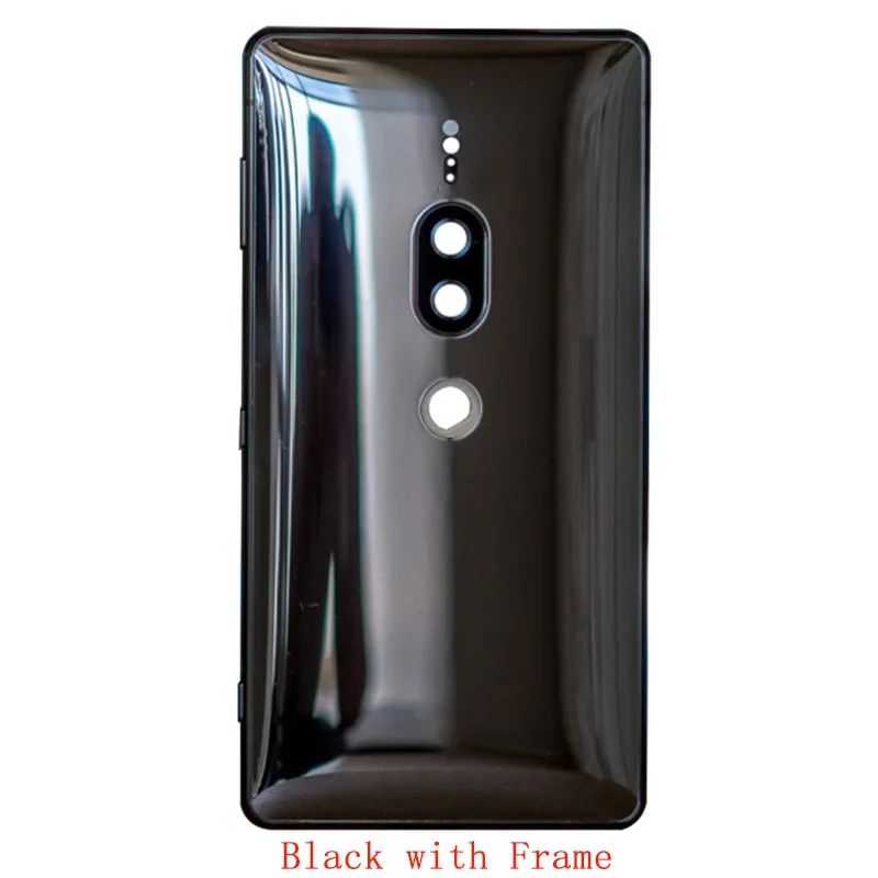 Battery Cover Rear Door Housing Back with Middle Frame For Sony Xperia XZ2 Premium Battery Cover Camera Frame Lens with Logo