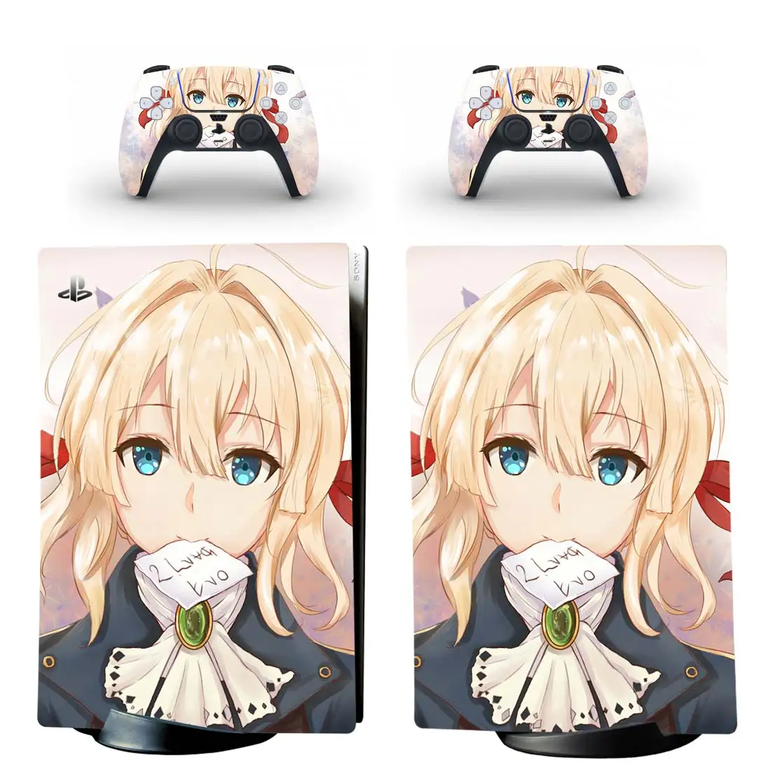 Violet Evergarden PS5 Digital Edition Skin Sticker Decal Cover for PlayStation 5 Console & Controllers PS5 Skin Sticker Vinyl