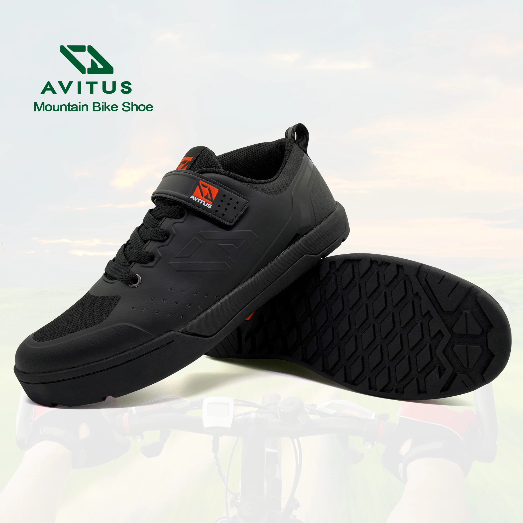 AVITUS Mountain Bike Cycling Shoe Flat Pedal with Rubber Sole  Sneakers For Trail Downhill Enduro Zapatillas MTB Shoes Men