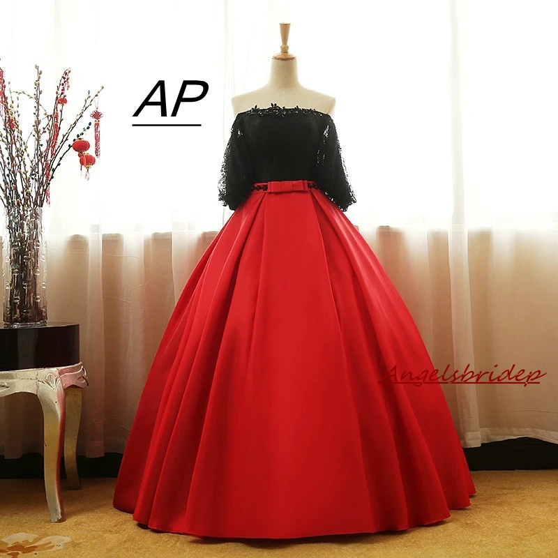 Элегантное бальное платье с вырезом лодочкой, платья для Quinceanera 2021, белые, красные маскарадные платья для 15 лет, вечерние платья принцессы с длинным рукавом