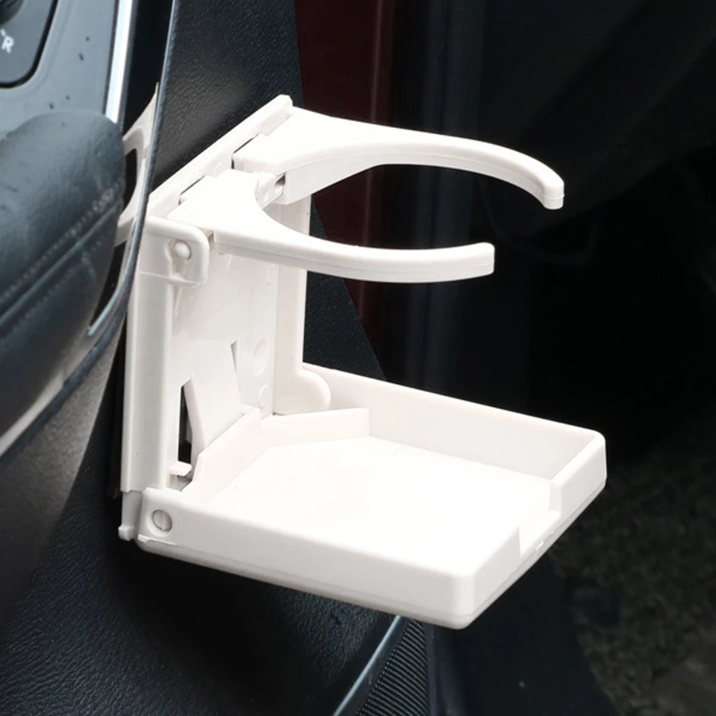1x Universal Car Folding Cup Drink Holder Adjustable Can Bottle Organizer for Car Boat Camper RV Van Yacht White Dropship