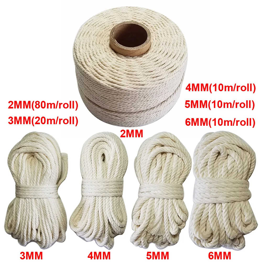 100% Natural cotton rope  twine  macrame cords  tag hang handmade accessory  DIY