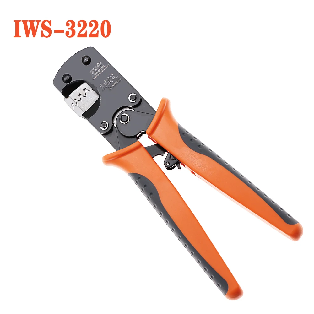 IWS-3220M Ratchet Crimping Plier 0.08-0.5mm² AWG32-20 Hand Crimper Tools for Narrow-pitch Connector Pins Crimp Range