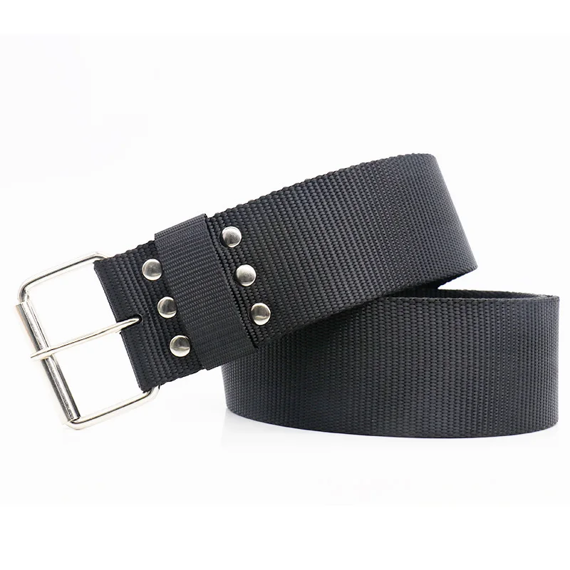 

2020 Youth Student Belts High Quality Solid Color Nylon Pin Buckle Men Belt Outdoor Casual Style Jeans Belt Sturdy Canvas Belt