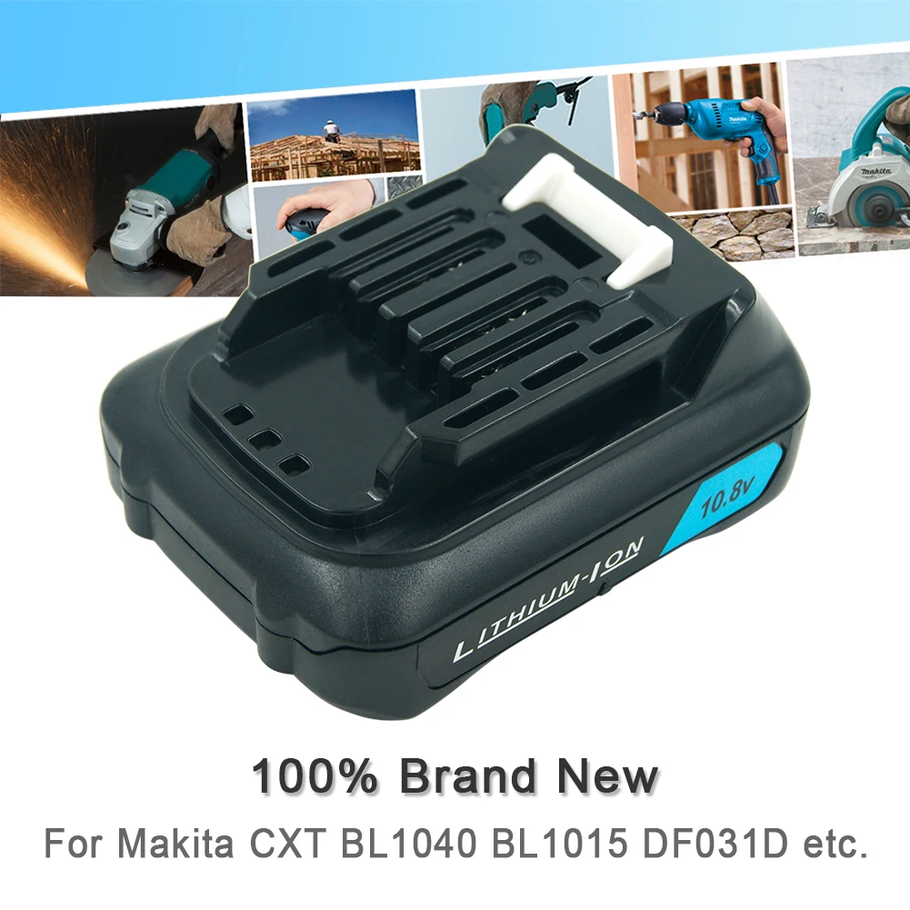 10.8V 12V 2.0Ah Li-ion Power Tool Replacement Rechargeable Battery for Makita BL1015 BL1020B BL1040B BL1041 BL1016 DF031D DF331D