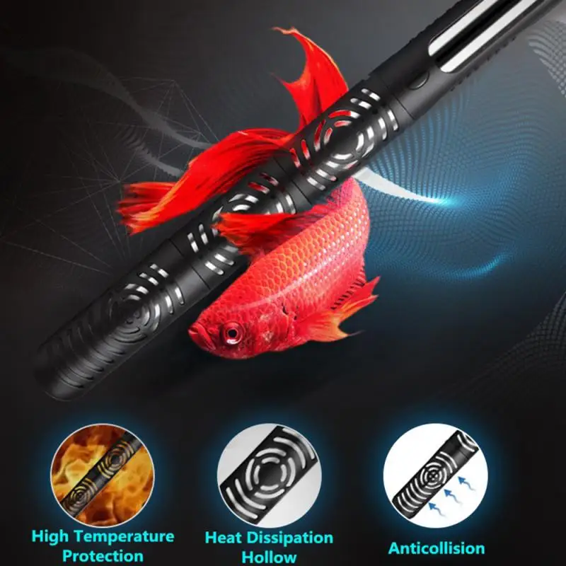 50W/100W/200W/300W/500W Stainless Steel Adjustable Aquarium Heater Submersible Thermostat Heating Rod 110/220V Fish Tank