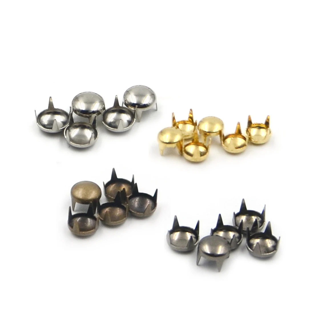 100 Stück 2,5–16 mm runde Kuppel-Spike-Nieten, Punkte, Nieten, Nagelkopf, Punkrock, DIY-Lederhandwerk für Kleidung, Tasche, Schuhe, Teile, Dekoration – Detail 3