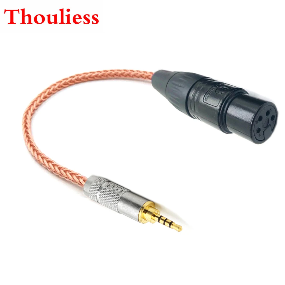 8Core 7N Single Crystal Copper 2.5mm TRRS Balanced Male to 4pin XLR Balanced Female Audio Adapter Cable 2.5mm to XLR Balanced
