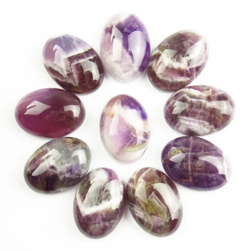 

10pcs Wholesale High Quality Natural Amethyst Oval CAB CABOCHON No Hole for DIY jewelry Accessories 18x13x6mm TJ79882