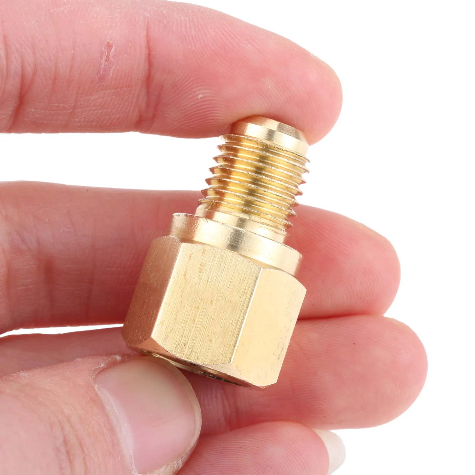 R134A Adapter zbiornika czynnika chłodniczego 1/4 "męski na 1/2" Acme kobieta R134A mosiężna pompa próżniowa Adapter z AC montaż rdzenia zaworu