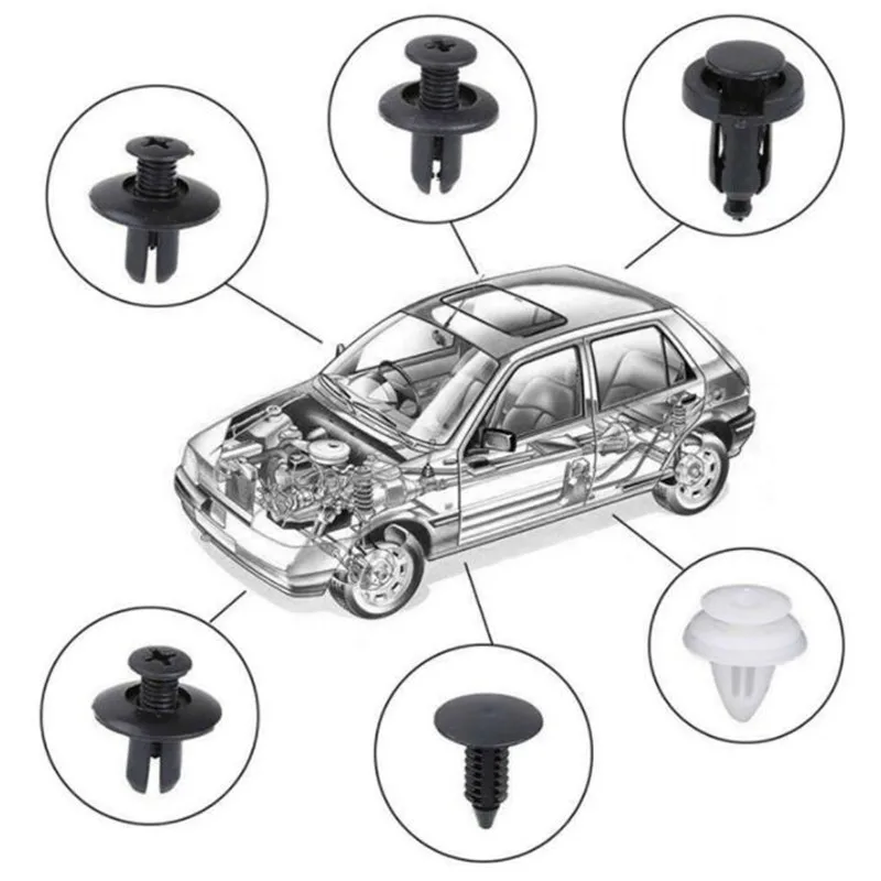 100pc Car Fastener Clip Retainer Pin Rivet Accessories For Mercedes Benz A200 A180 B180 B200 CLA GLA AMG A B C E S Class CLS GLK
