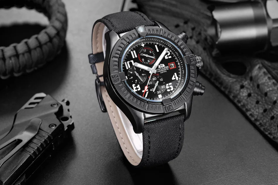 Luxury Brand Man Watch Self Winding Mens Watch Chronograph Clock Genuine Sports Watch Men Mechanical Wristwatches Reloj Hombre