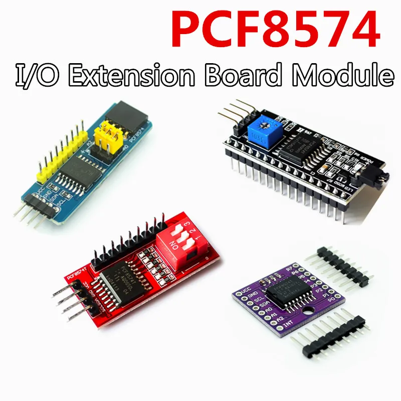 Interfaz PCF8574T PCF8574 I2C, placa de expansión IO de 8 bits, expansor de E/S, módulo de desarrollo de evaluación de I2C-Bus, 1 ud.