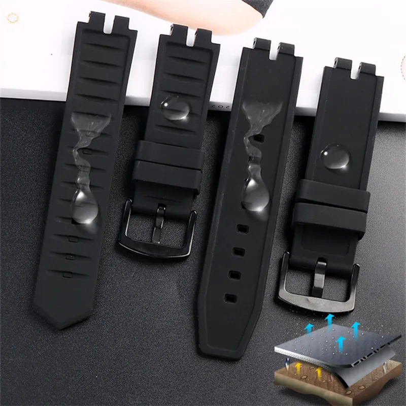 Soft silicone Watchband for Casio PRG-300 330 PRW-3000 PRW-3100 PRW-6000 PRW-6100 Modified Resin rubber Watchstrap 24MM bracelet