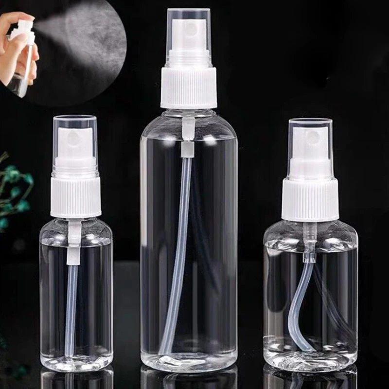 600pcs/lot 100ml Travel Transparent PET Plastic Perfume Atomizer Empty Cosmetic Spray Bottles With Mist Sprayer Pump