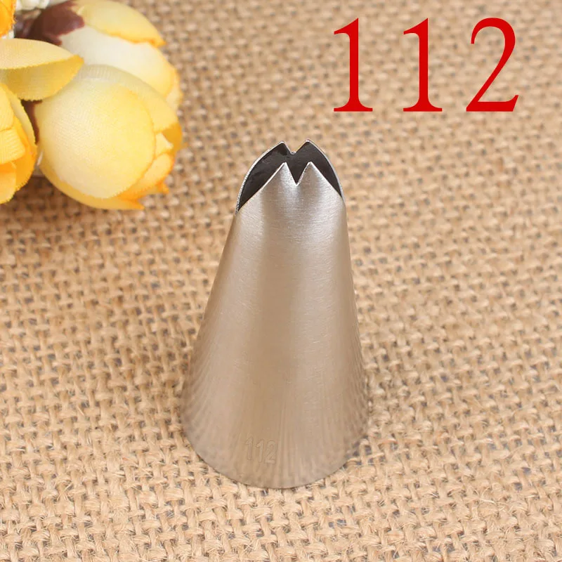 112# Stainless Steel Leaf Cream Decorating Mouth Welding Polishing Baking DIY Tool Medium