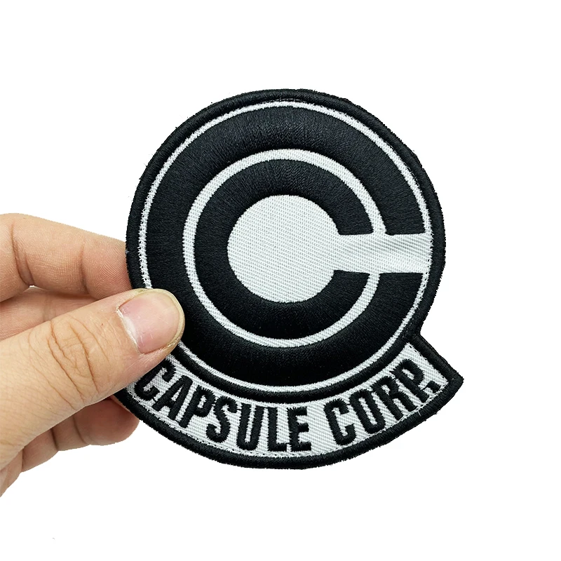 CAPSULE CORP Patches high quality Embroidered Military Tactics Badge Hook Loop Armband 3D Stick on Jacket Backpack