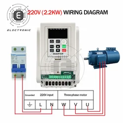 220V 0.45KW 0.75KW 1.5KW 2.2KW 4KW monofase Inverter VFD 2hp 3hp convertitore di frequenza Inverter Frequenc velocità mandrino