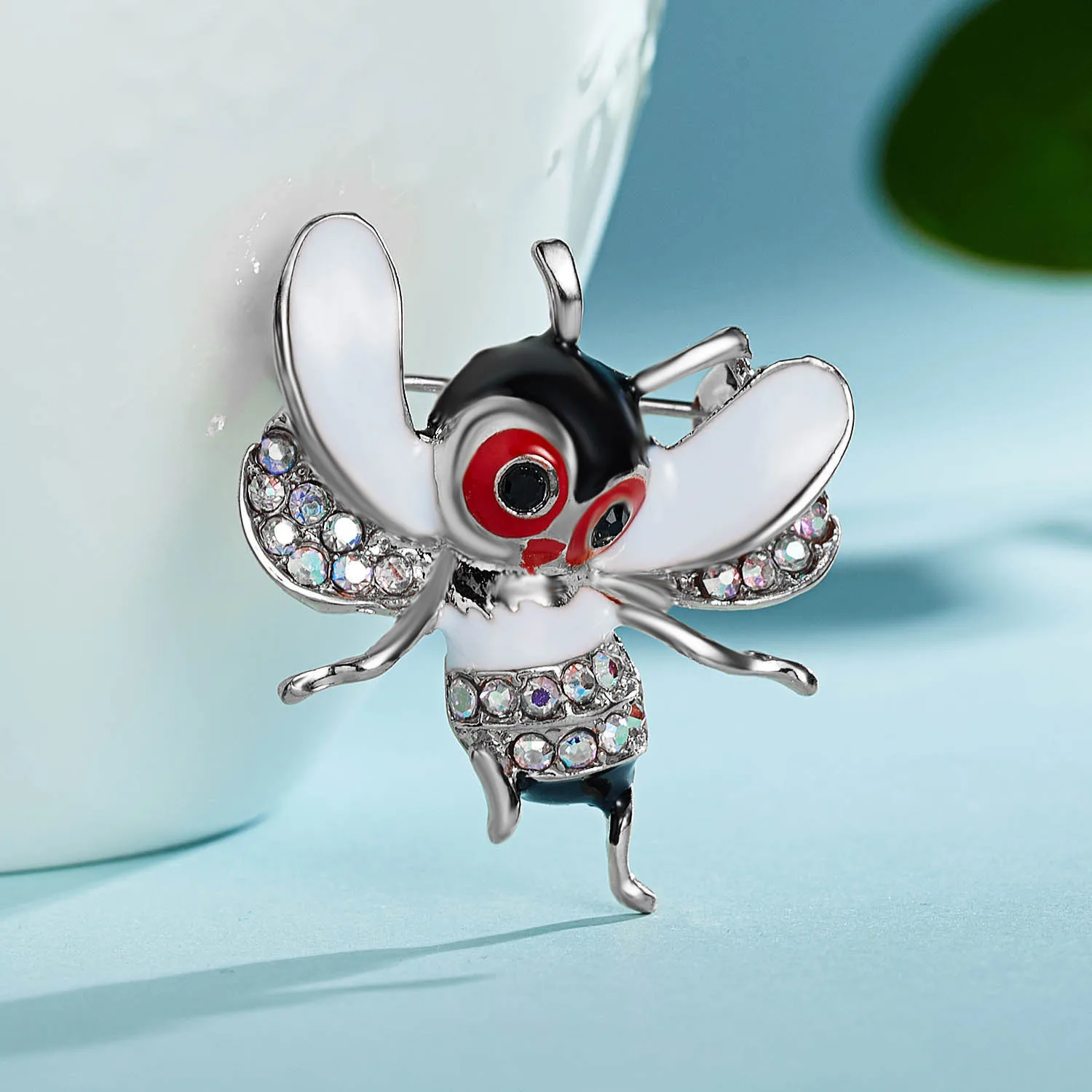 RINHOO Brand Design Cute Cartoon Insect Brooch Women Delicate Little Bee Brooches Rhinestone Pin Brooch Jewelry Gifts For Girl