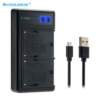 NP-F550 NP F550 F570 NP-F570 LCD Dual Charger for Yongnuo YN300 III YN-300 III Camera Photo LED Video Light Batteries Charger