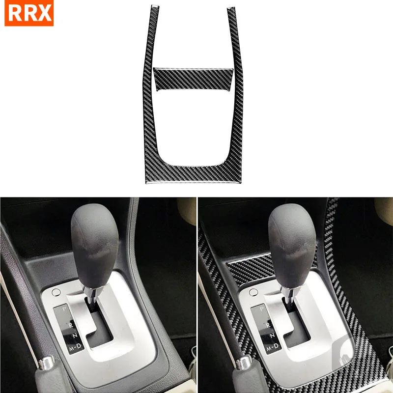 For Subaru Impreza WRX XV Crosstrek 2012 2013 2014 Carbon Fiber Gear Box Surround Frame Handle Panel Sticker Car Accessories