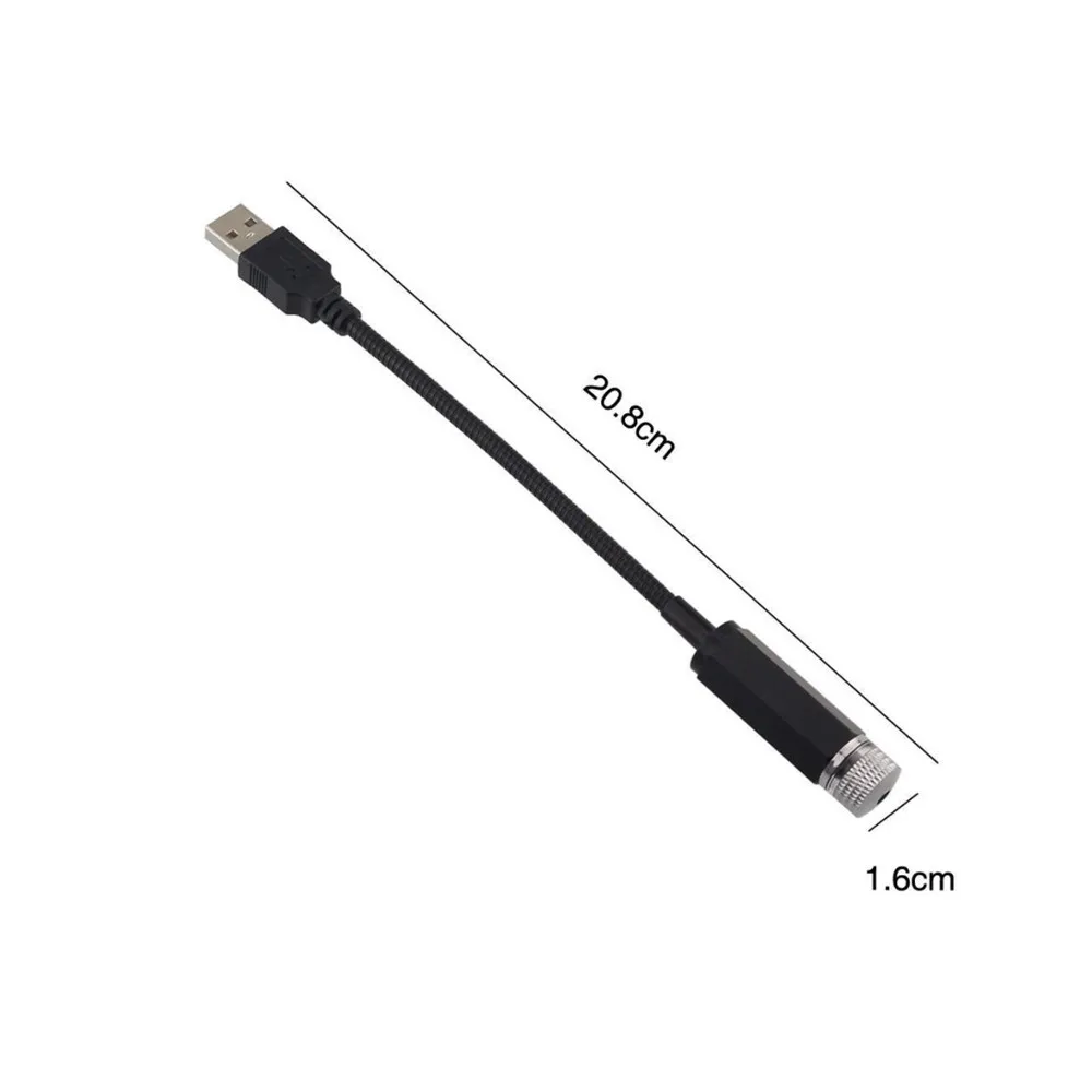 Światło gwiazd na dach samochodu Wnętrze LED Gwiaździsta atmosfera laserowa Projektor otoczenia USB Automatyczna dekoracja Nocny wystrój domu Galaxy Lights — zdjęcie 4