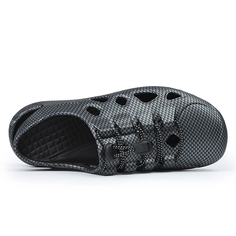 2021 New Fashion Sandals Men Clogs Slippers Soft Bottom Beach Jelly Clogs Male Comfy Breathable Water Garden Ankle-Wrap Sandals