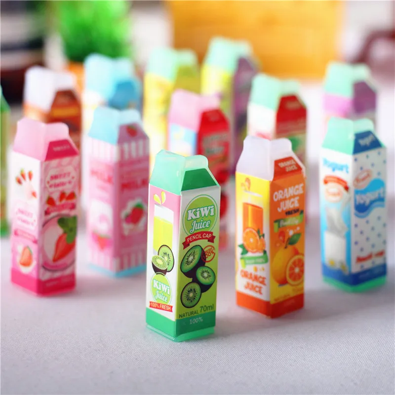 4pcs/set Dollhouse Miniature Boxed Fruit Milk Drink Pretend Food for blyth ob11 barbies 1/6  1/12 Doll Kitchen Accessories