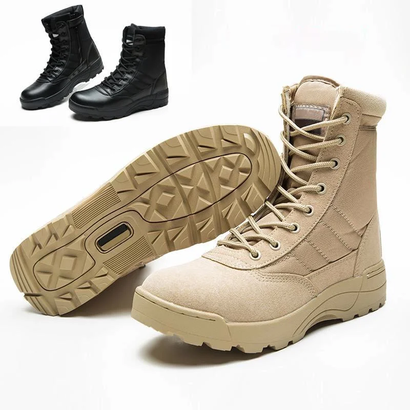 2024 New Outdoor Leather Combat Boots for Men Combat Boot Breathable Tactical Boots Askeri Bot Desert Bots West Shoes