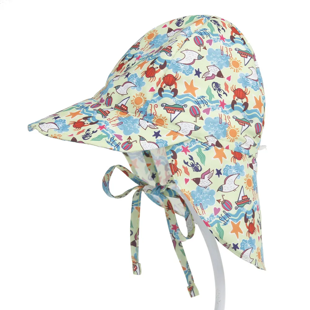 Sombrero para el sol con protección UV, gorro Unisex de algodón para recién nacido, niño pequeño, niño y niña, sombreros de playa de verano,