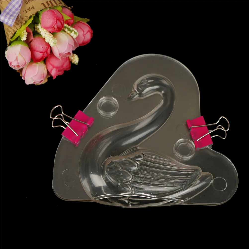 10pcs 3D Swan Shoe Shape Plastic Chocolate Mold Candy SugarPaste Molds Baking Decorating Tools Polycarbonate Jelly Mousse Mooud