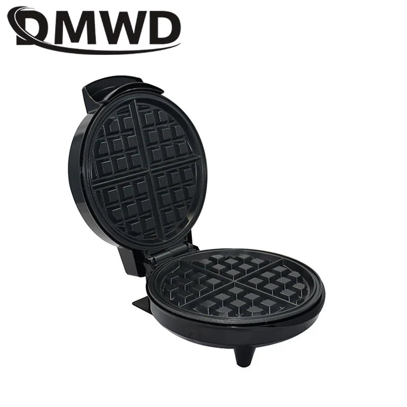 DMWD Electric Waffle Maker Non-stick Crepe Baking Pan Muffin Caker Oven Toaster Breakfast Baking Machine Temperature Adjustable