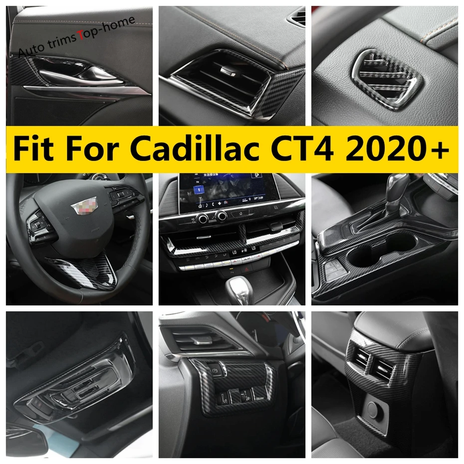 

Window Lift Button / Steering Wheel / Handle Bowl / Shift Gear Panel Cover Trim Fit For Cadillac CT4 2020 2021 2022 Accessories