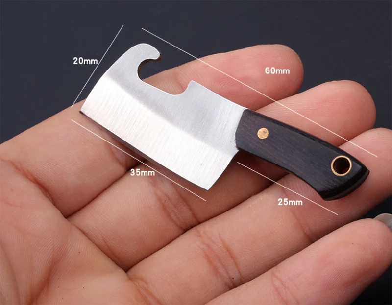 Mini EDC Portable Kitchen Knife Gift Stainless Steel Knife Demolition Express Collection Knife Cut Fruit Keychain Ornament Knife