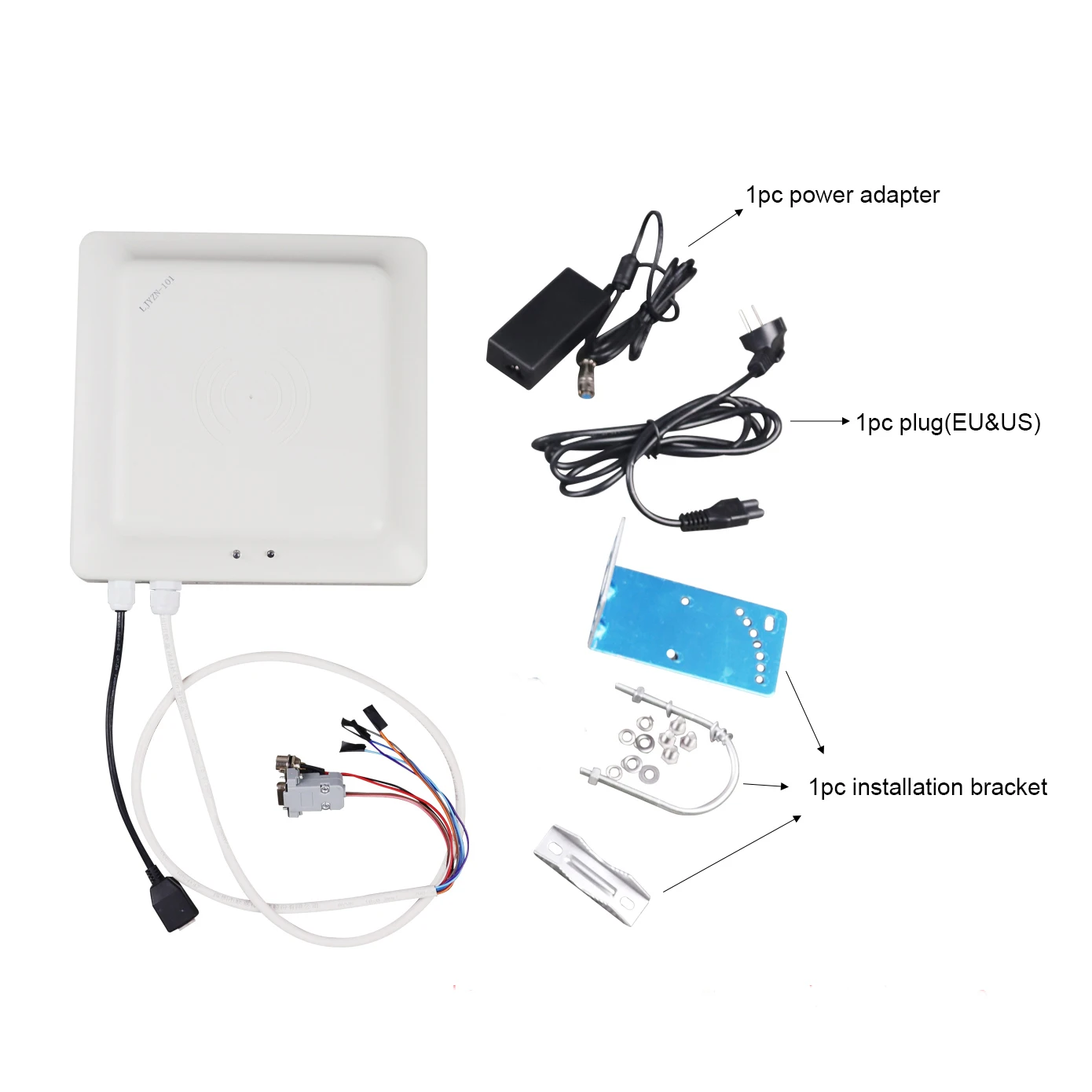 

NJZQ 0-6m Detecter Distance ISO18000-6C UHF RFID Reader 8dbi Antenna RS232/RS485/Wiegand Integrative and Free 2 Tags