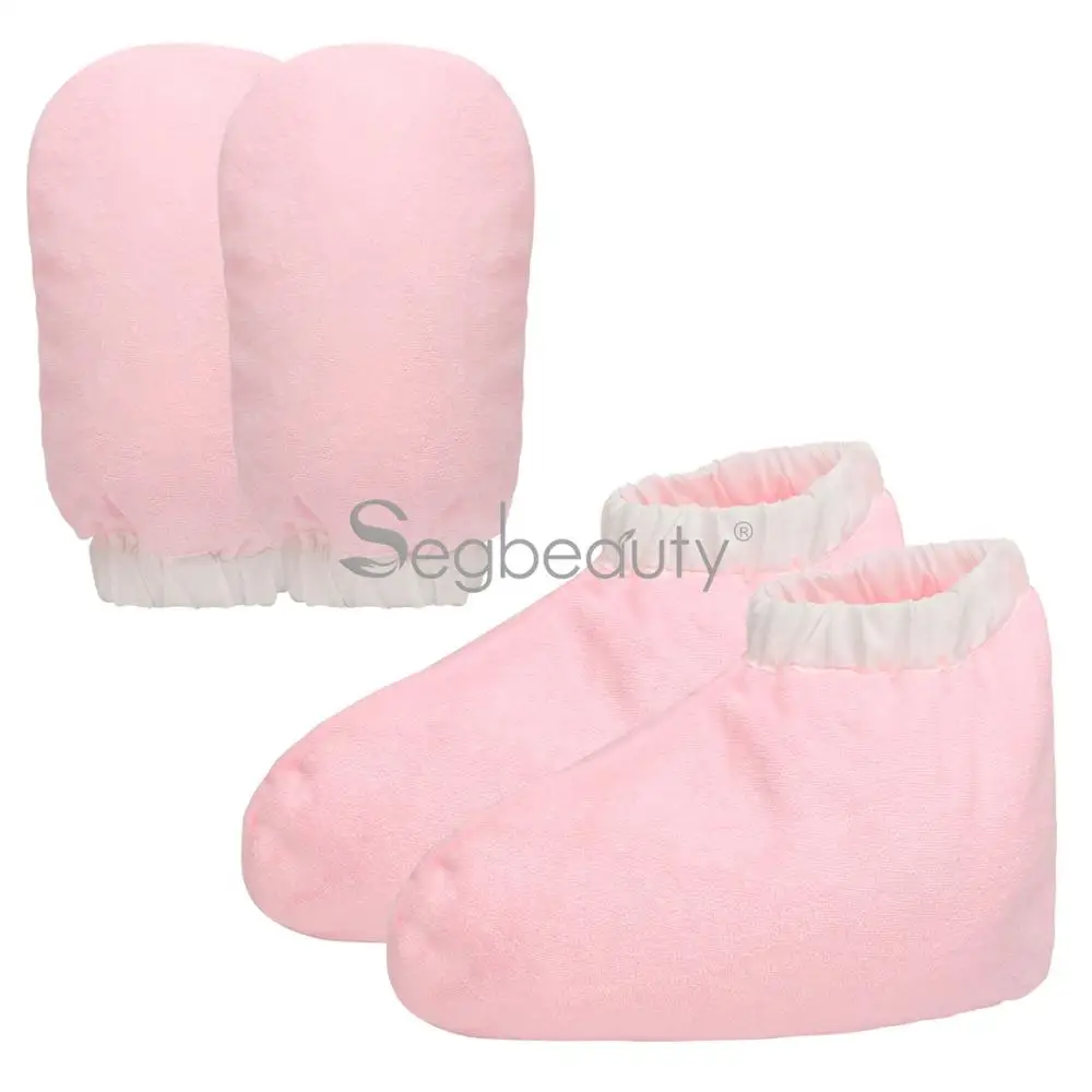 Segbeauty Paraffin Wax Bath Gloves and Booties Mitts and Cozies for Hands and Feet Wax Bath Therapy Therabath Wax Care Treatment