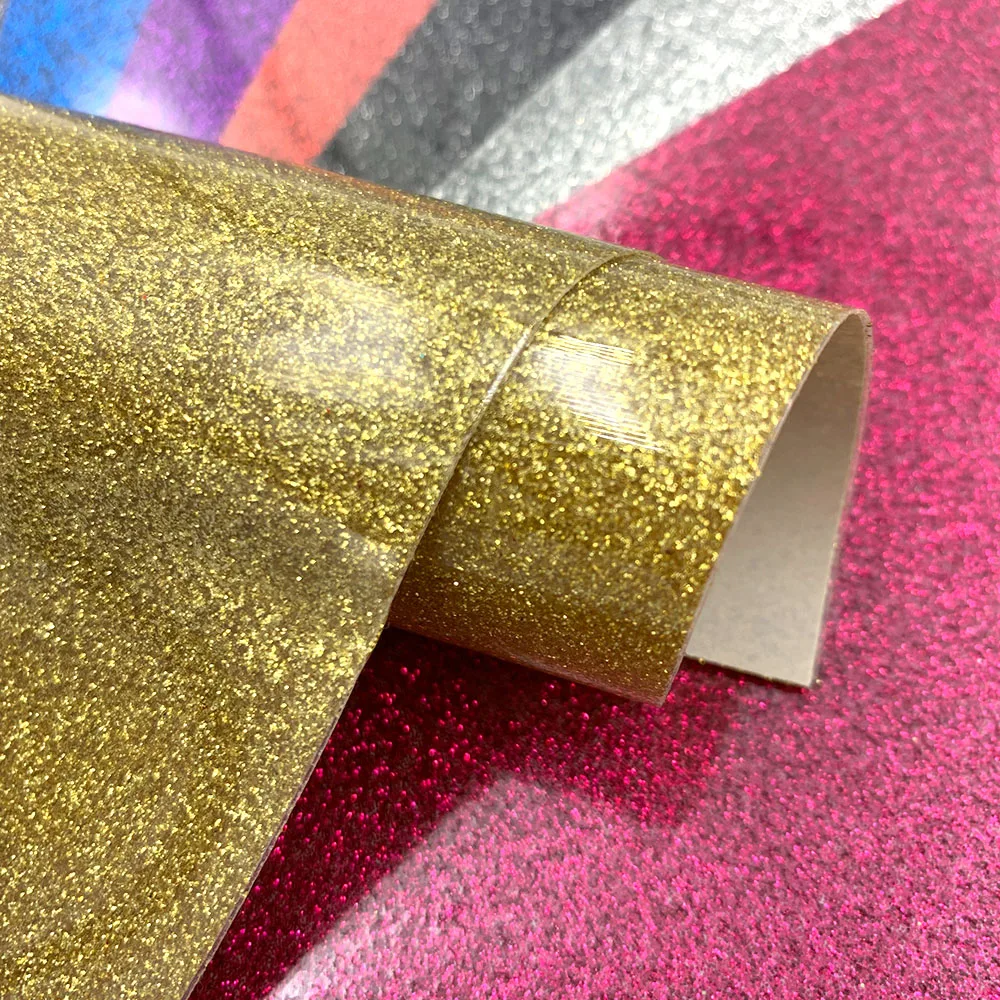 Sheet Glitter Shiny Heat Transfer Vinyl Iron-on Heat Press HTV T-shirt Textiles cut iridescent Craft Cutter Film Sparkle