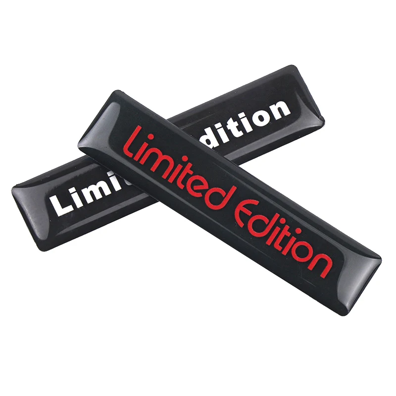NEW 2PCS 3D Epoxy Limited Edition Badge Emblem Car Interior Exterior Decorative Stickers for Suzuki Honda Mercedes-Benz Ford KIA